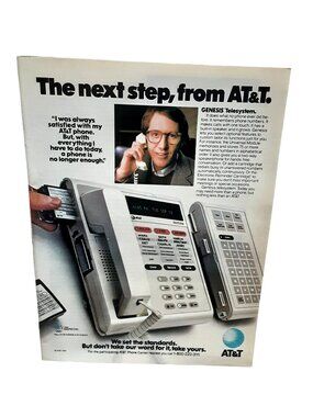1984 AT&T Genesis Telesystem Telephone Vintage Print Ad